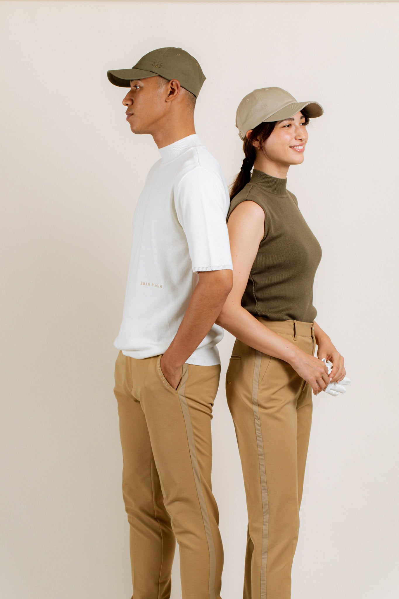 エマノア ゴルフ】レディース ストレッチ サイドライン ロングパンツ