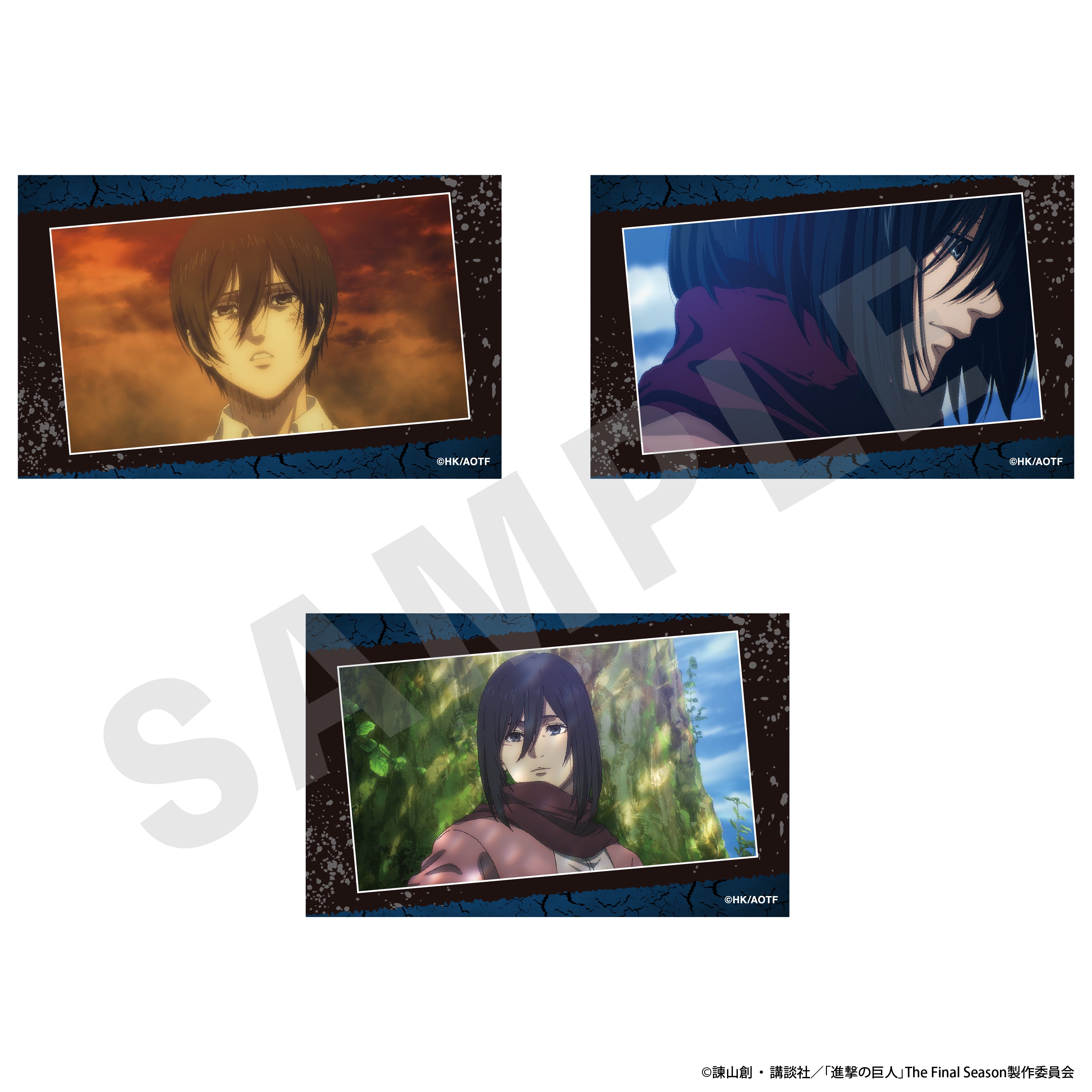 TVアニメ『進撃の巨人』 ビジュアルカード3枚セットB（ミカサ1