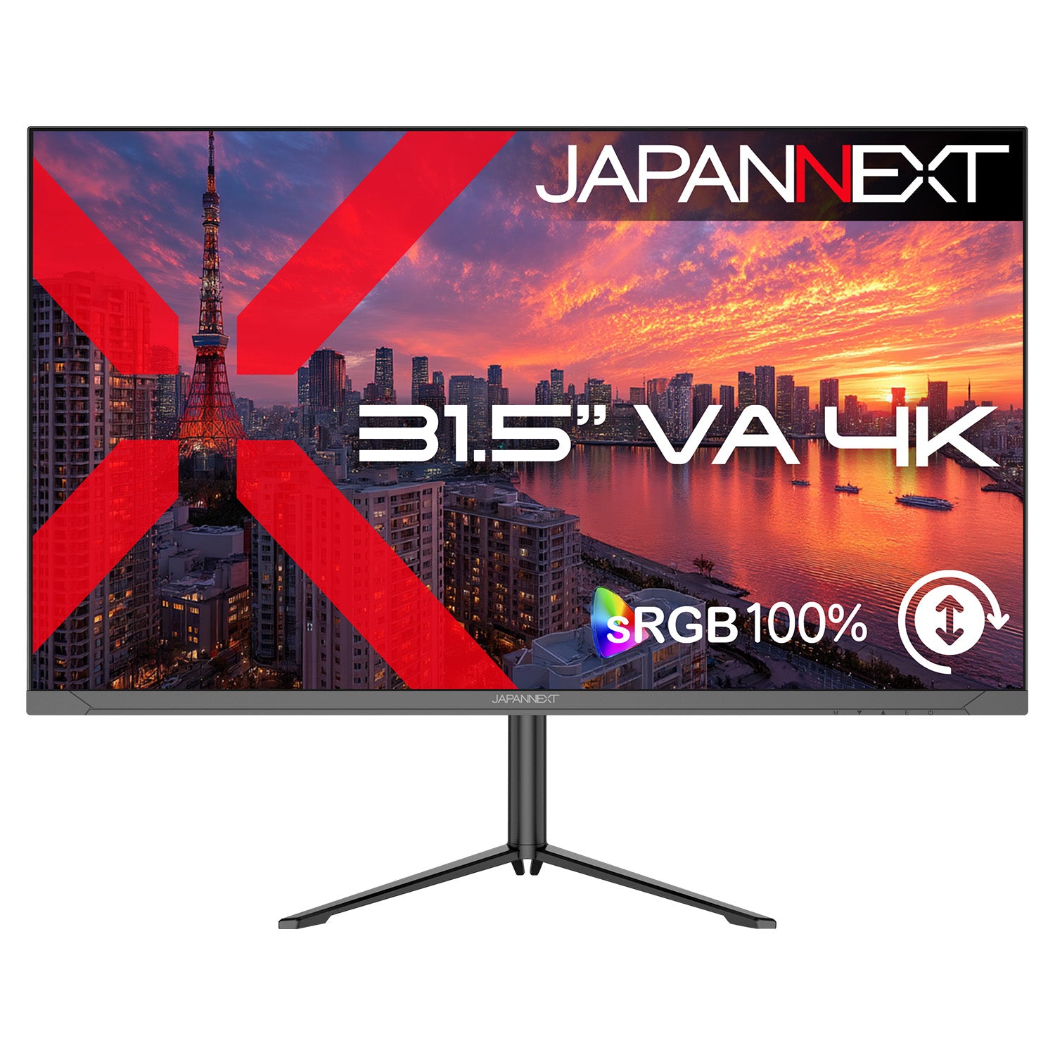 JAPANNEXT 31.5インチ VAパネル搭載 4K(3840x2160)解像度 液晶モニター