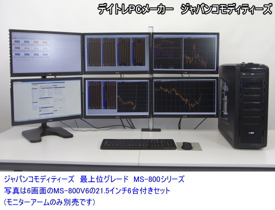 勝つためのデイトレードPC開発販売・JPCブランド高性能モニター6台