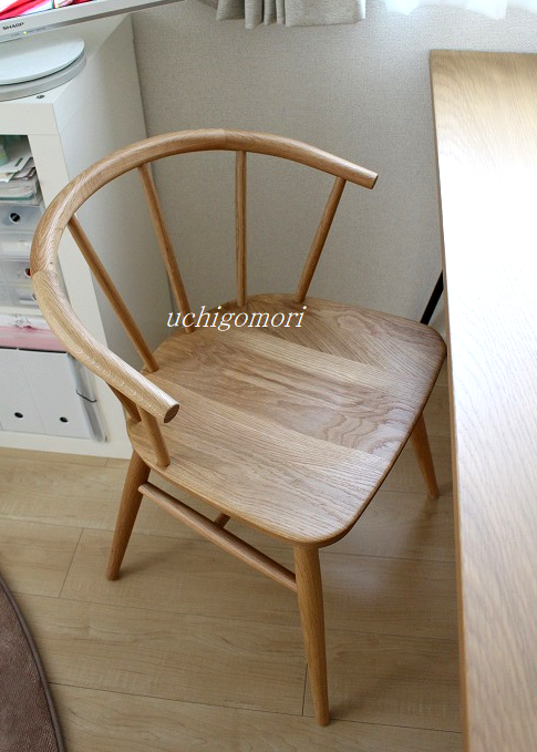 交換して頂きました…無印良品「オーク材アームチェア・丸脚」。。 : 家