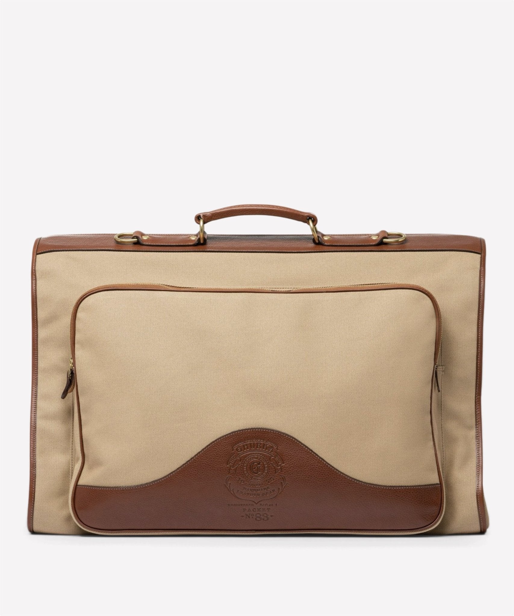 Packet No. 83 | Khaki Twill - Vintage Chestnut Garment Bag | Ghurka