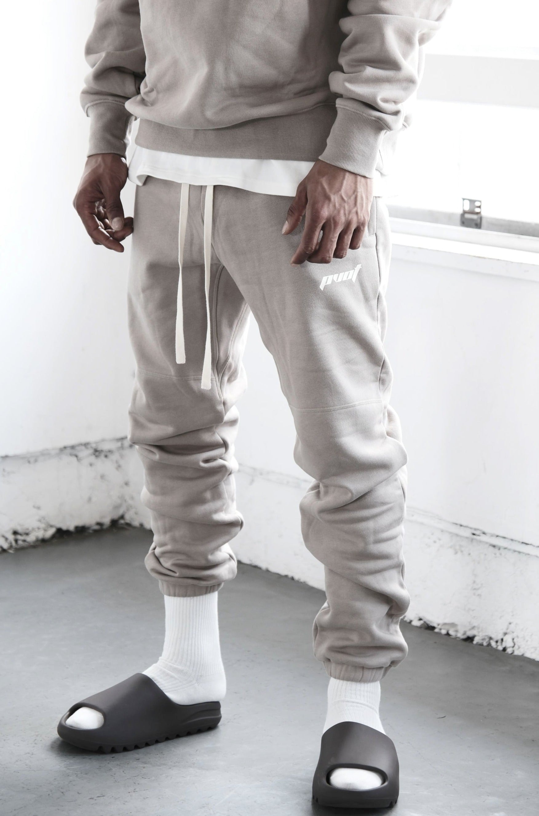 Pvot Athletic Sweat Pants (Sand Beige)