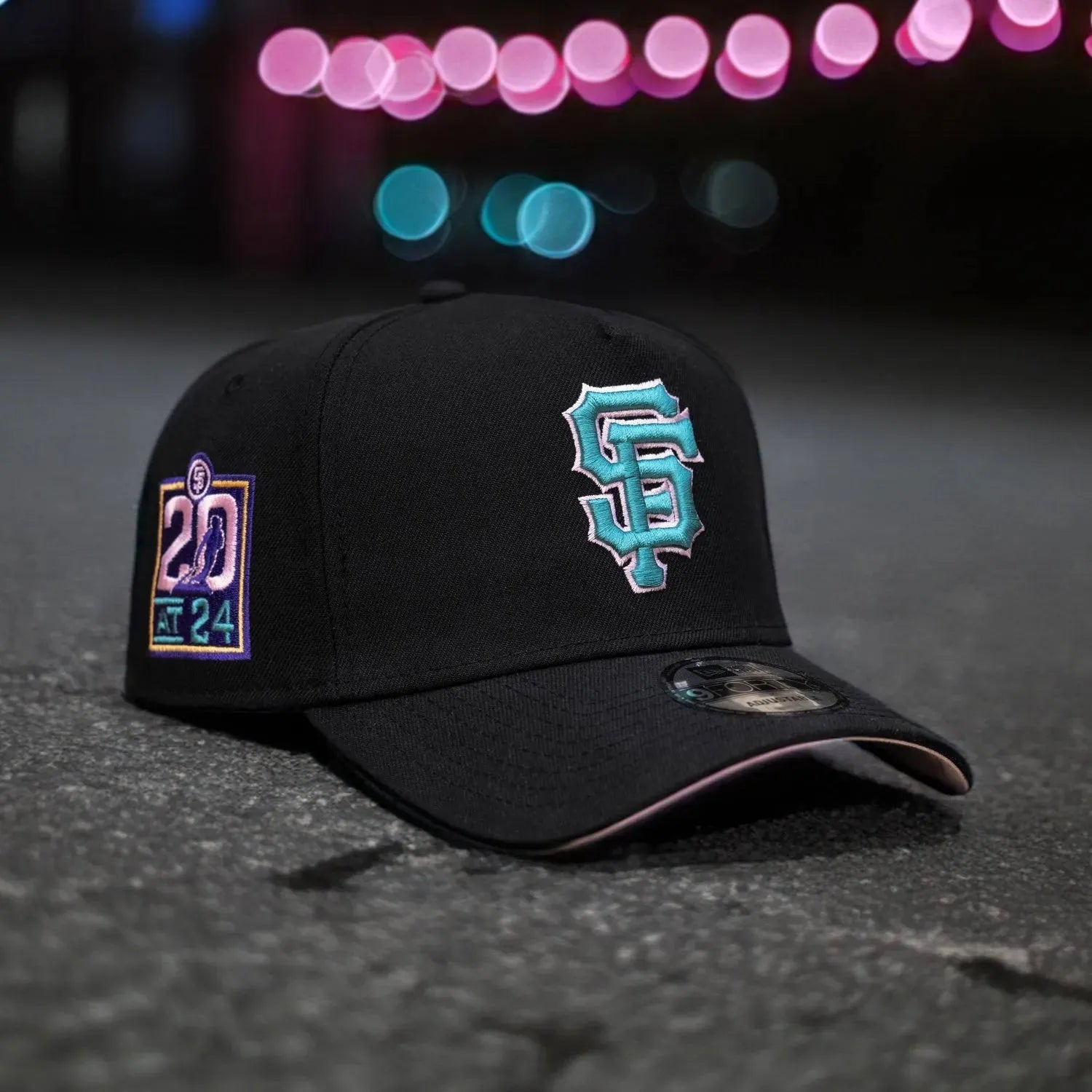 NEW ERA 9FORTY A-FRAME MLB SAN FRANCISCO GIANTS BLACK / PINK UV CAP
