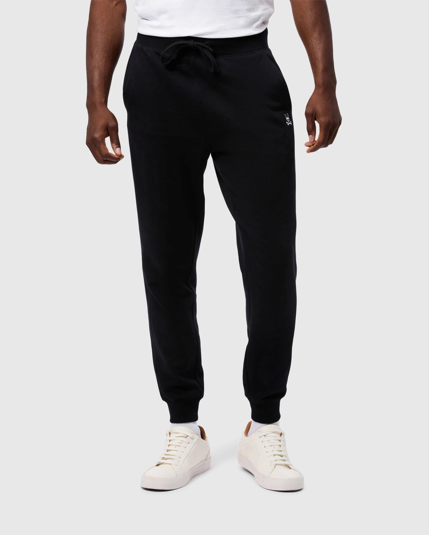 Mens Black Levy Essential Fleece Sweatpant | Psycho Bunny