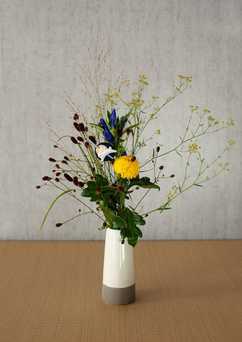 十五夜 お月見ギフト】 季節を愉しむ 秋のお月見ブーケM＜花瓶セット