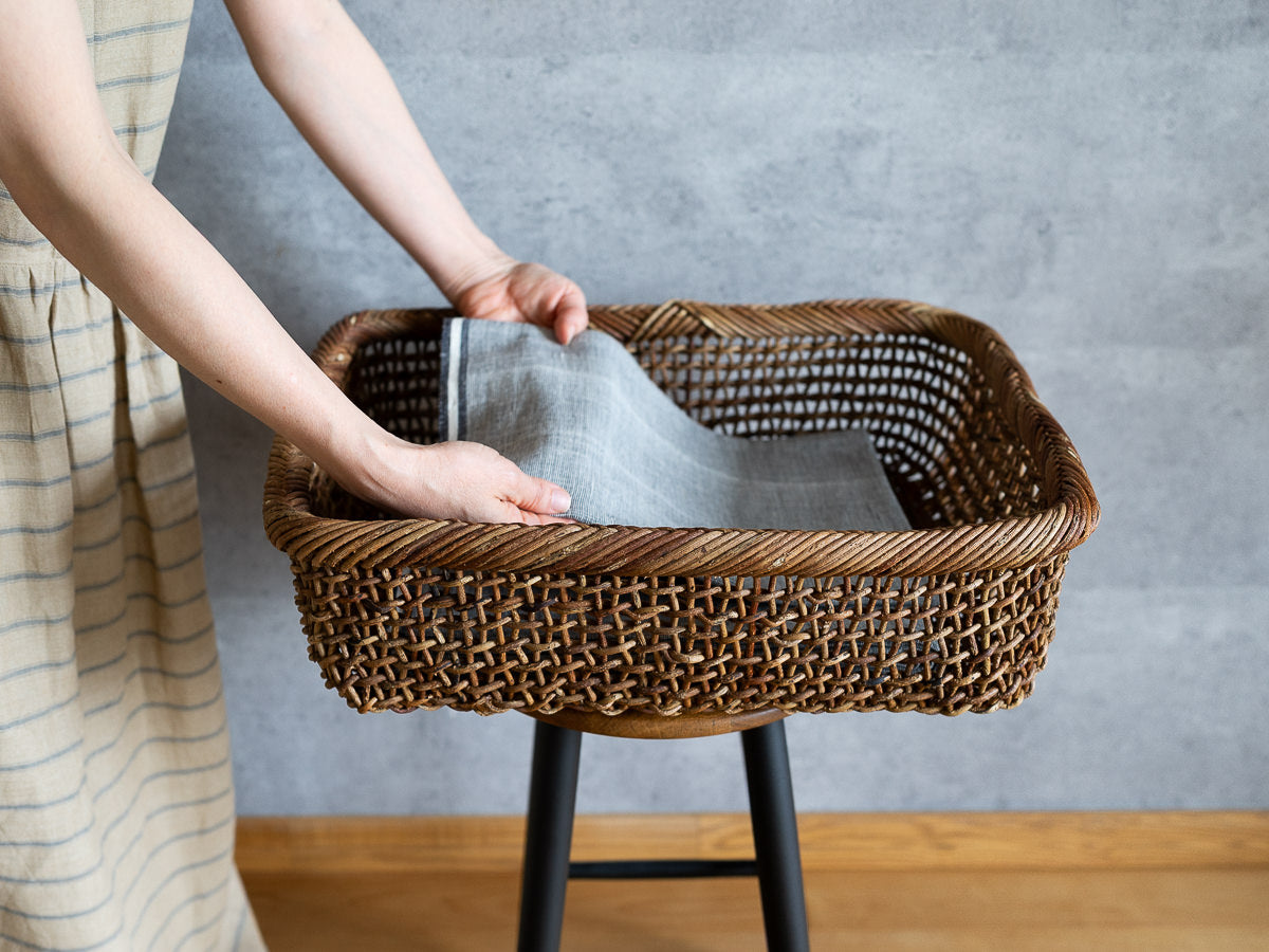 長野あけび すかし編み角バスケット｜市川籠店 – 市川籠店 | 1basketry