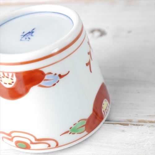 有田焼/渓山窯/ARKZ-005001058/赤絵椿そば猪口/Φ7.7 X H6.2 - テーブル