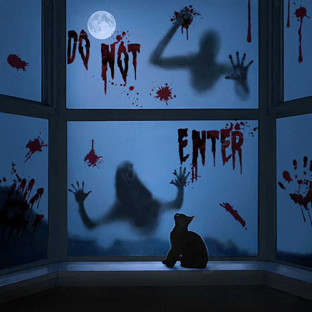 楽天市場】3Dウォールステッカー 血液 血しぶき メッセージ 不気味