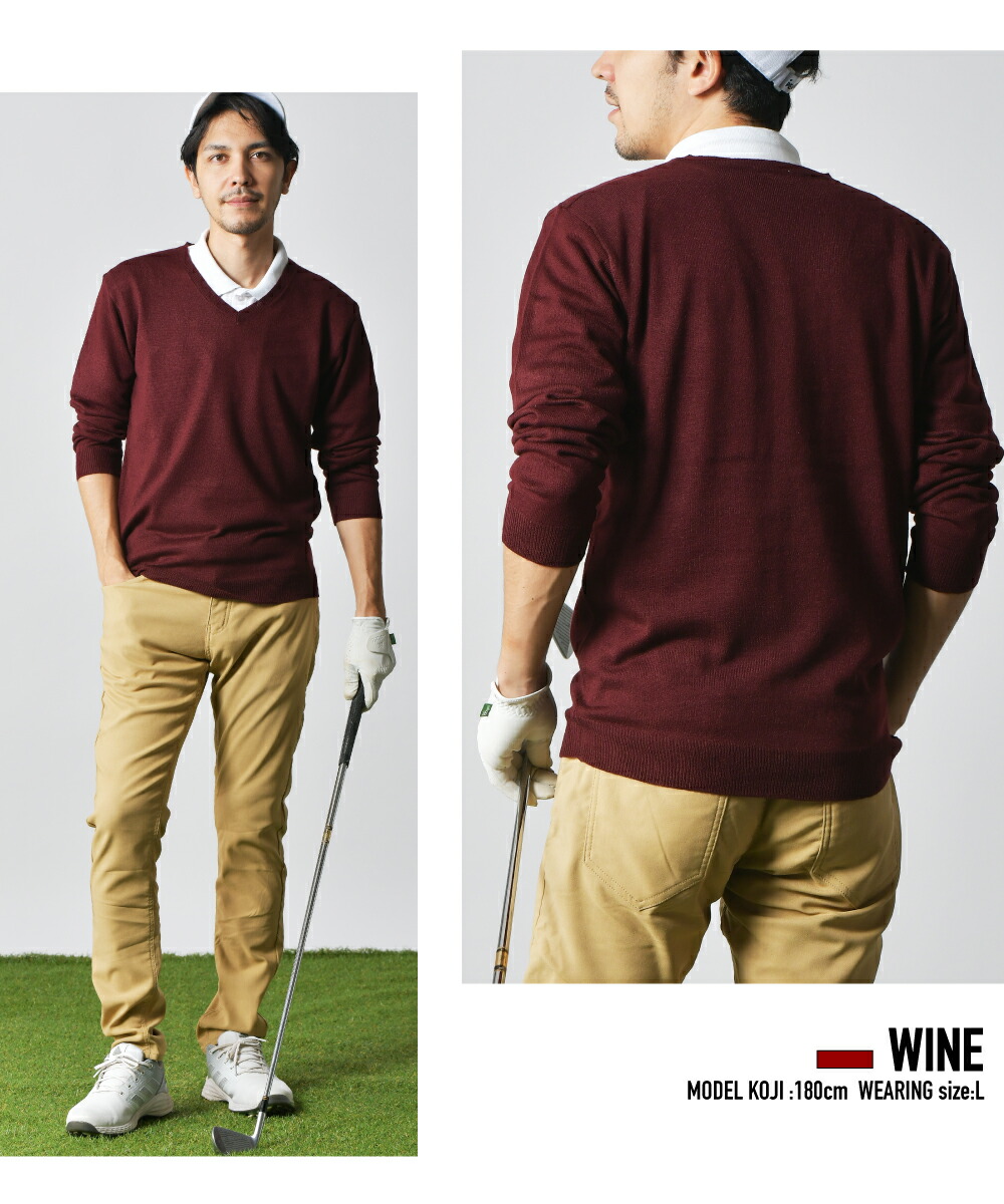 楽天市場】ゴルフセーター Vネックセーター メンズ vネック カシミヤ