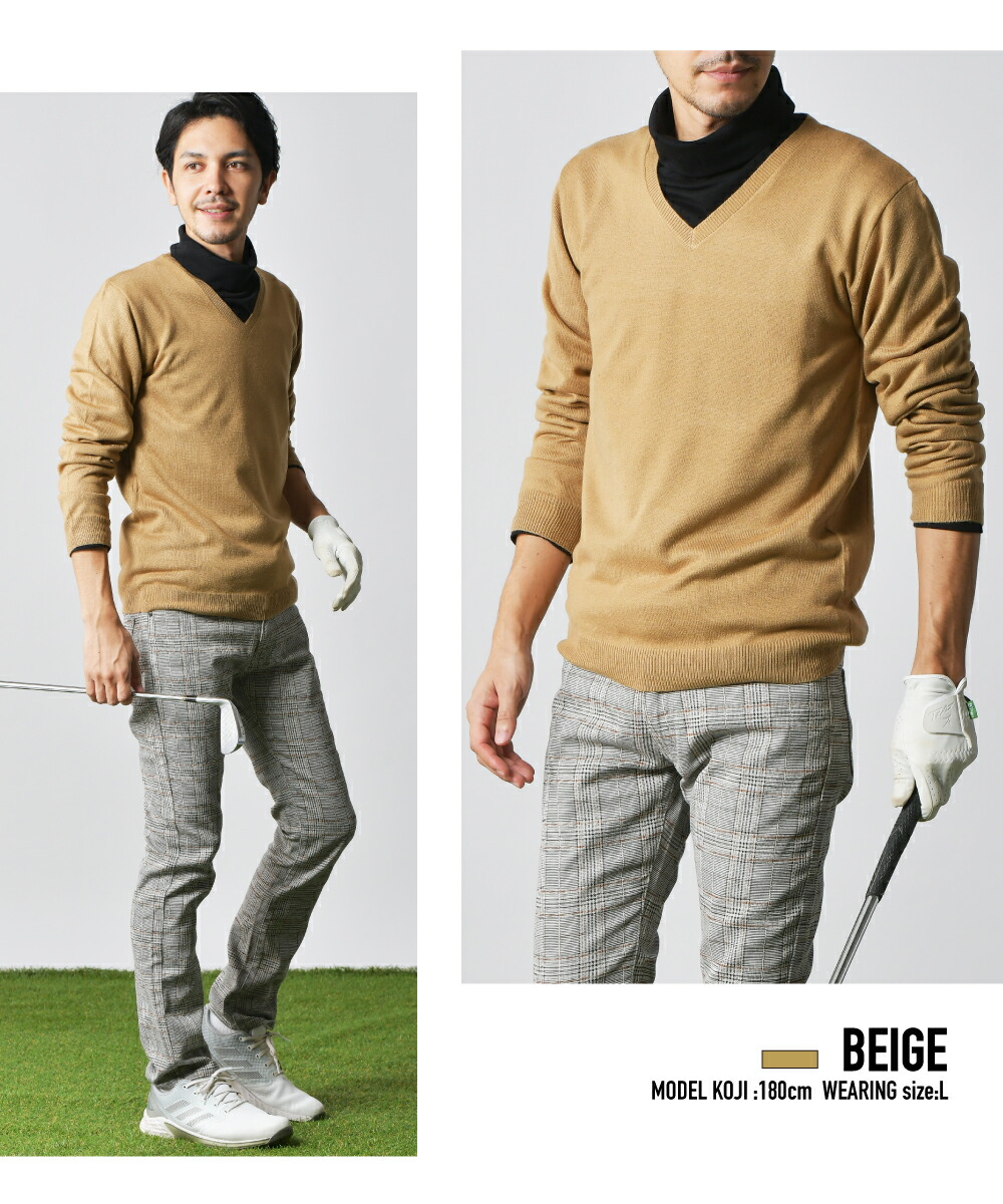 楽天市場】ゴルフセーター Vネックセーター メンズ vネック カシミヤ