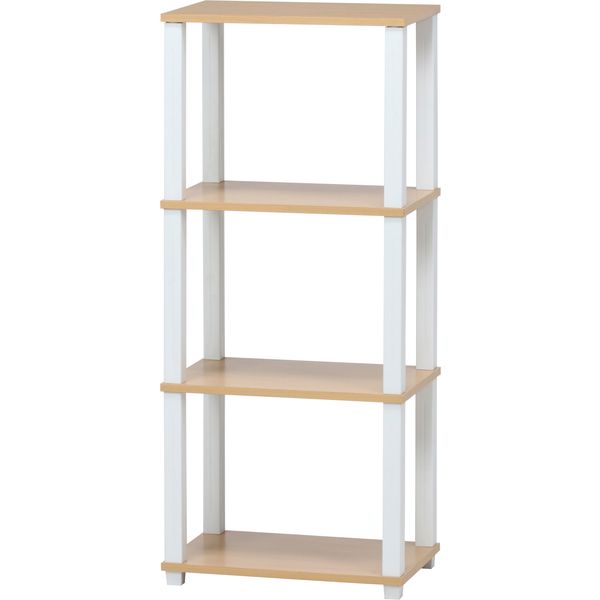 楽天市場】ウッドラック4段 ホワイトの通販