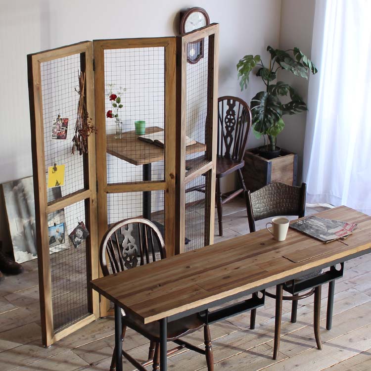 楽天市場】【レビュー特典付き】パーテーション 衝立 木製 間仕切り 古