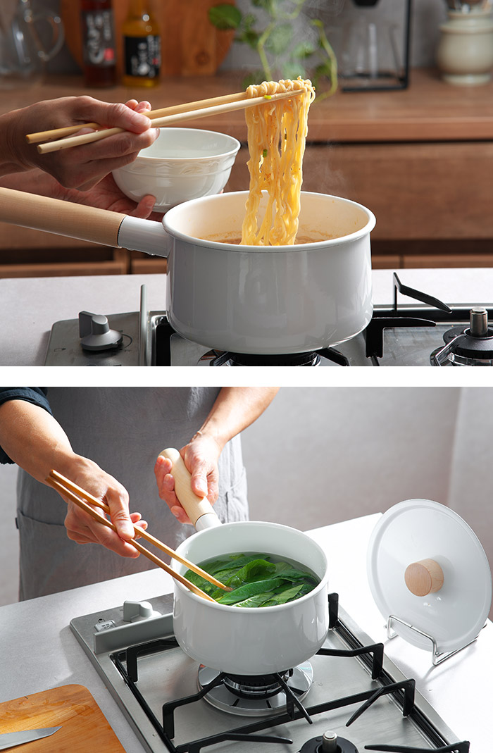 楽天市場】【楽天1位】 kaico 片手鍋 18cm 蓋付き 琺瑯鍋 日本製