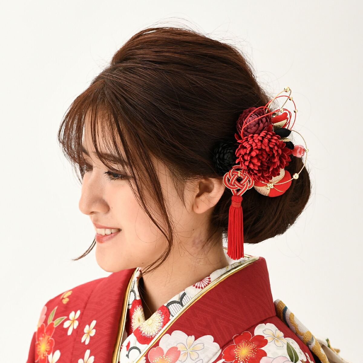 楽天市場】髪飾り 成人式 振袖 赤 着物 袴 和装 卒業式 結婚式 ヘア