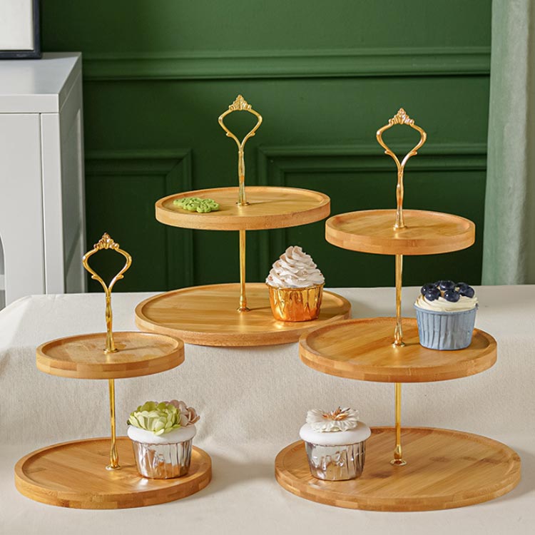 楽天市場】ケーキ スタンド 木 木製 3段 アフタヌーンティー プレート