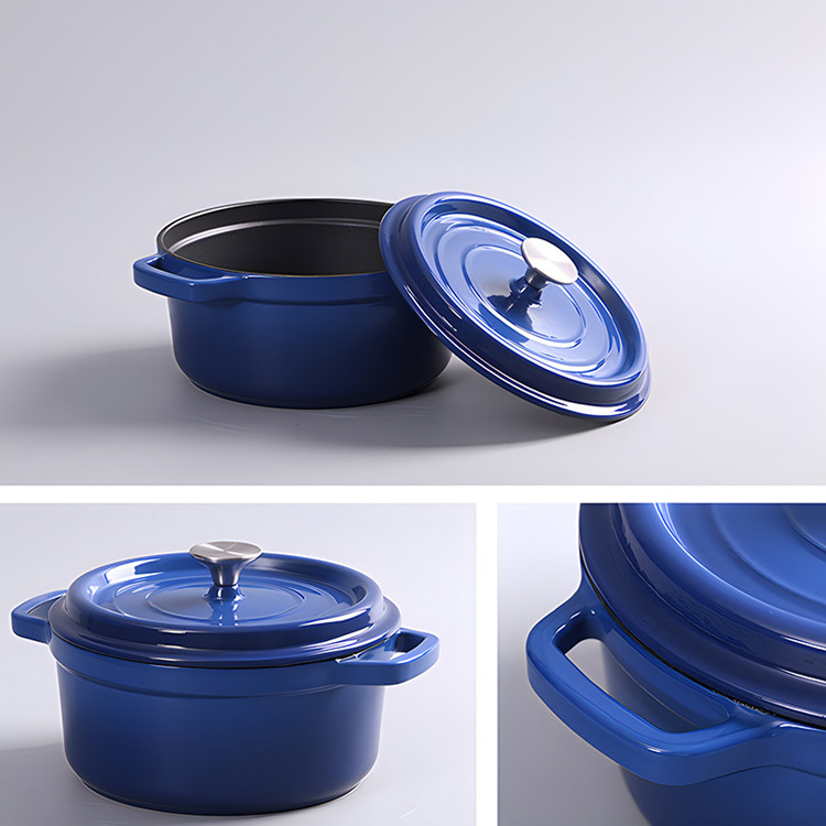 楽天市場】22cm ホーロー鍋 鉄鋳物 ホーロー 両手鍋 深型 ふた付き IH