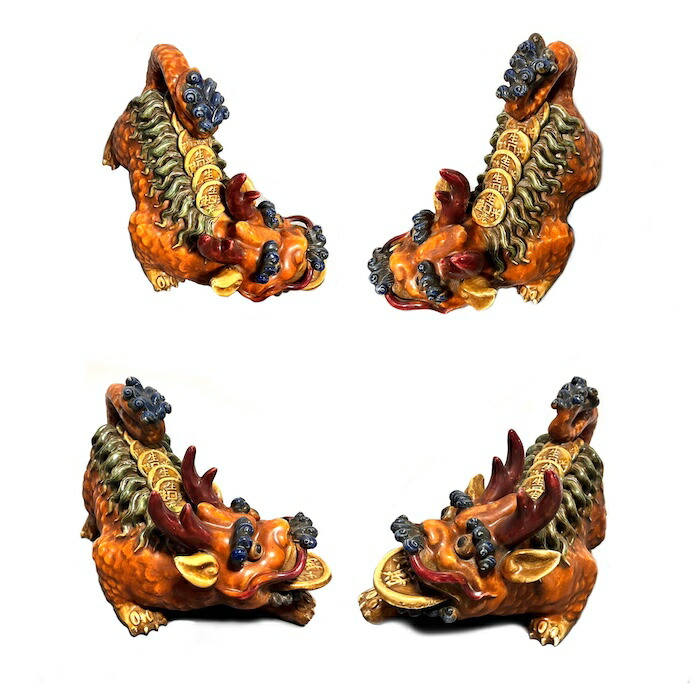 楽天市場】台湾人形 ヒキュウ2匹セット y5-3 貔貅 幸運 台湾 雄雌ペア