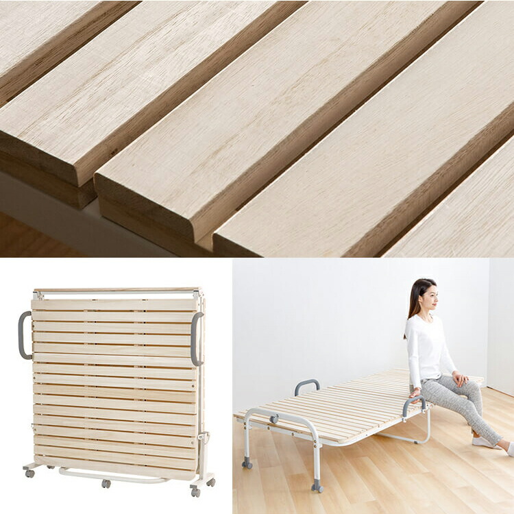 楽天市場】ベッド 折りたたみベッド シングル すのこ すのこベッド