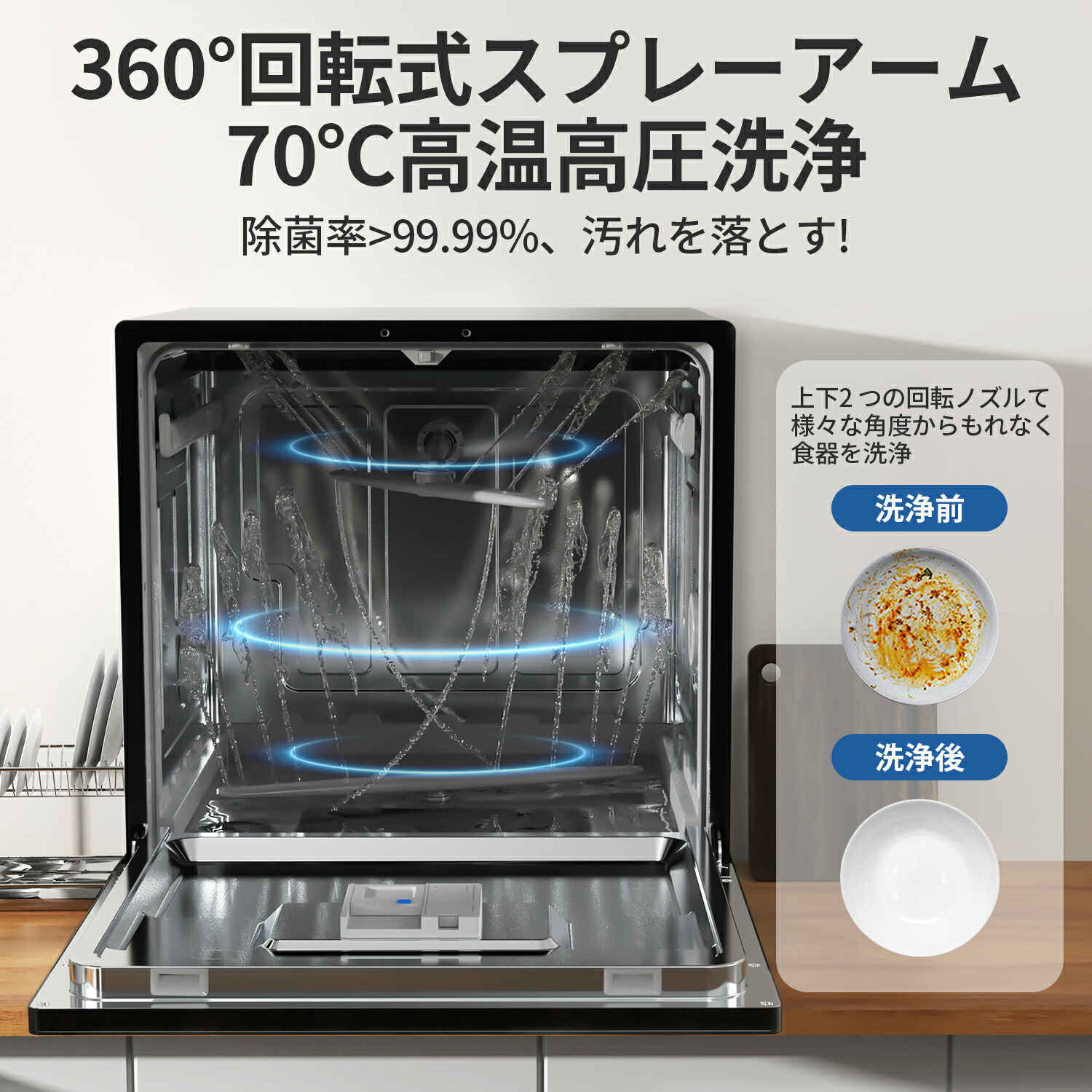 楽天市場】【3/7 SS応援☆最安値⇒47,990円】SAMKYO 食洗機 工事不要 4