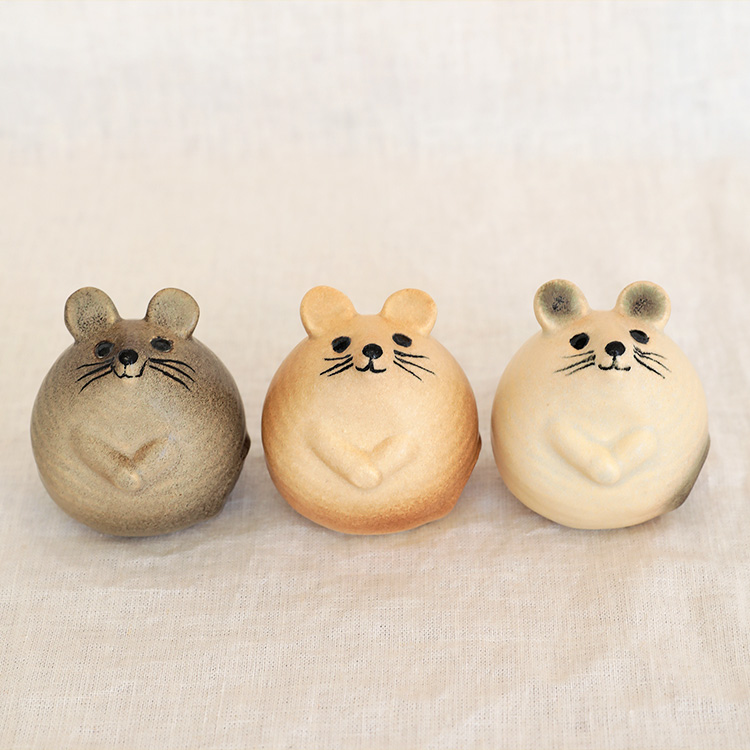 楽天市場】Lisa Larson 3匹のねずみ リサラーソン オブジェ【陶器 動物