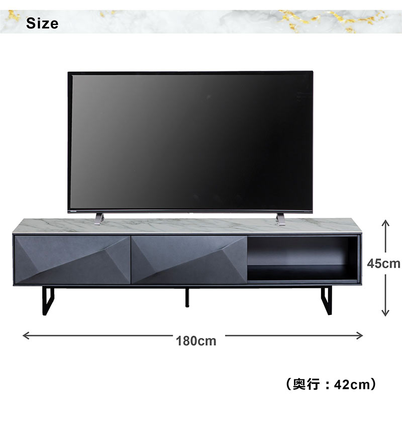 楽天市場】テレビボード テレビ台 大理石風 セラミック天板 幅180cm