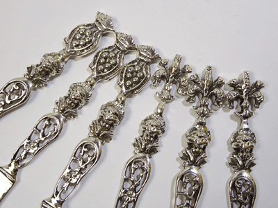 楽天市場】シルバーバターナイフ 紋章柄 6本セット 送料込み : 輸入