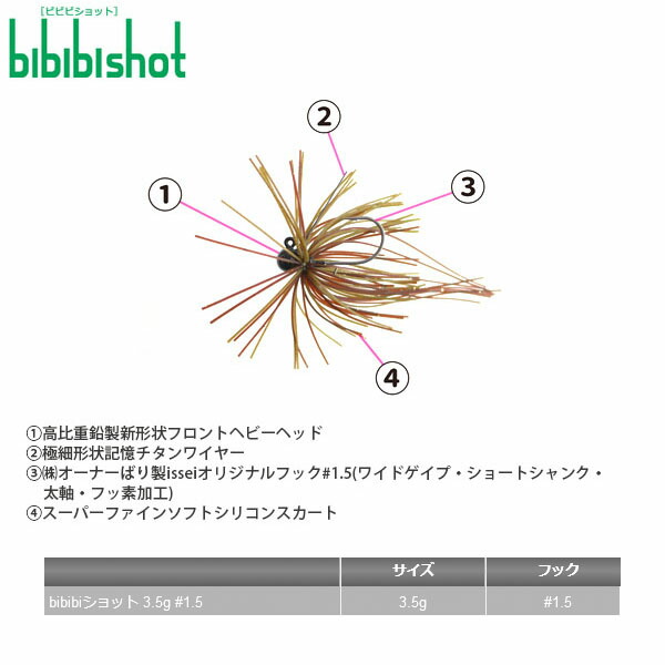 楽天市場】一誠 issei イッセイ bibibiショット 3.5g スモラバ バス