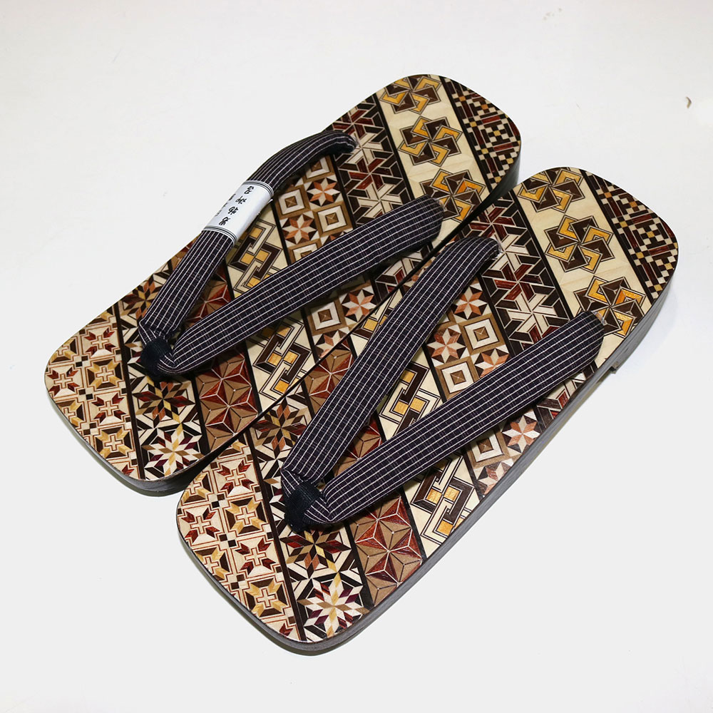 楽天市場】【送料無料】寄木右近下駄 小寄木(M-LL) : 伝統芸術を着る会