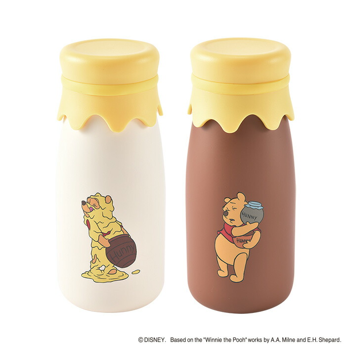 楽天市場】【新発売】プーさん 牛乳瓶風ステンレスボトル タンブラー