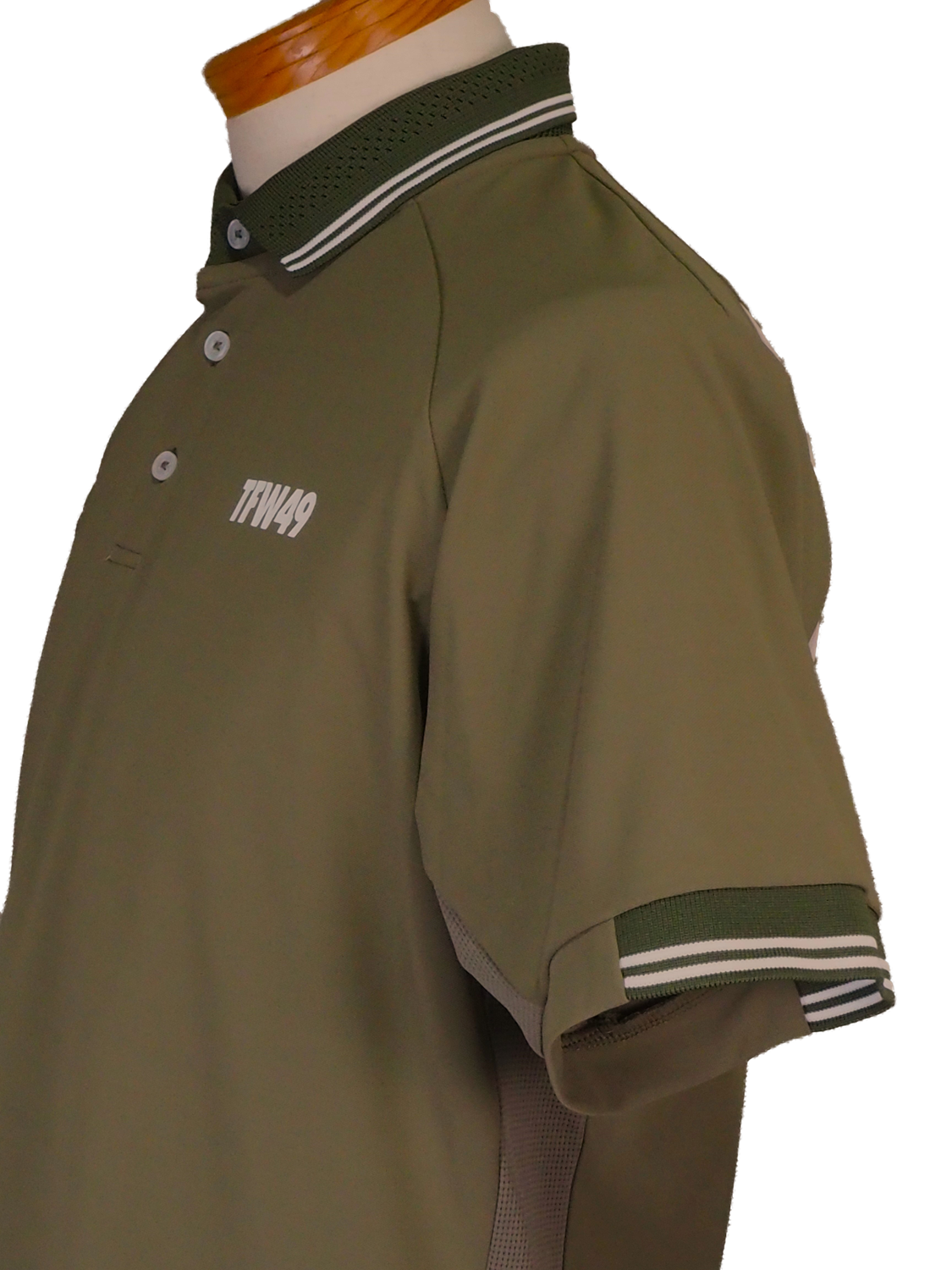 TFW49 - LINE SLEEVE POLO | ポロシャツ | カーキ×ベージュ | メンズ