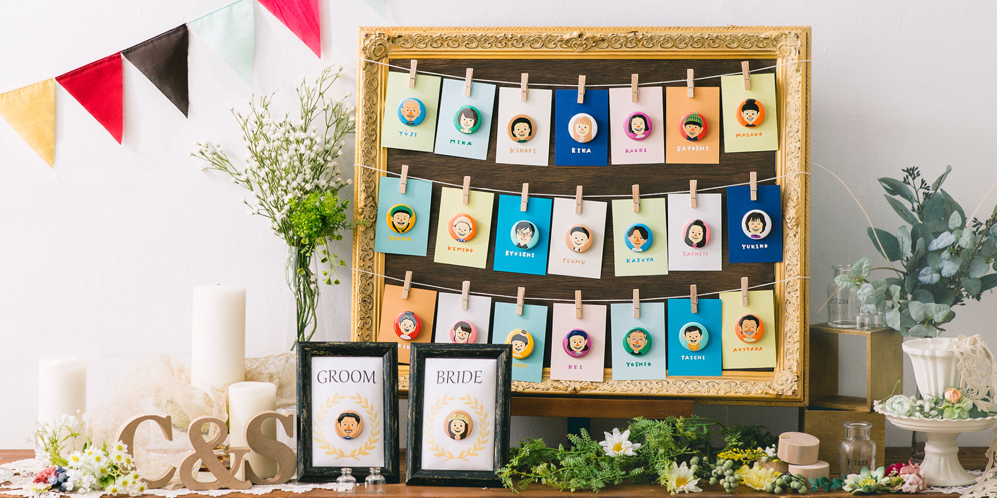 おしゃれ花嫁さんの結婚式では定番アイテム、エスコートカードの