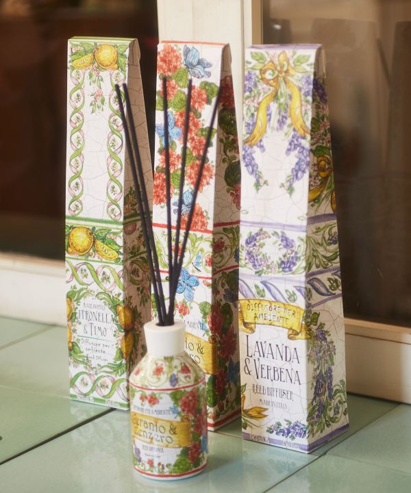 Fromイタリア】ルディ ラ・マヨルカディフューザー250ml(ﾚﾓﾝｸﾞﾗｽ&ﾀｲﾑ