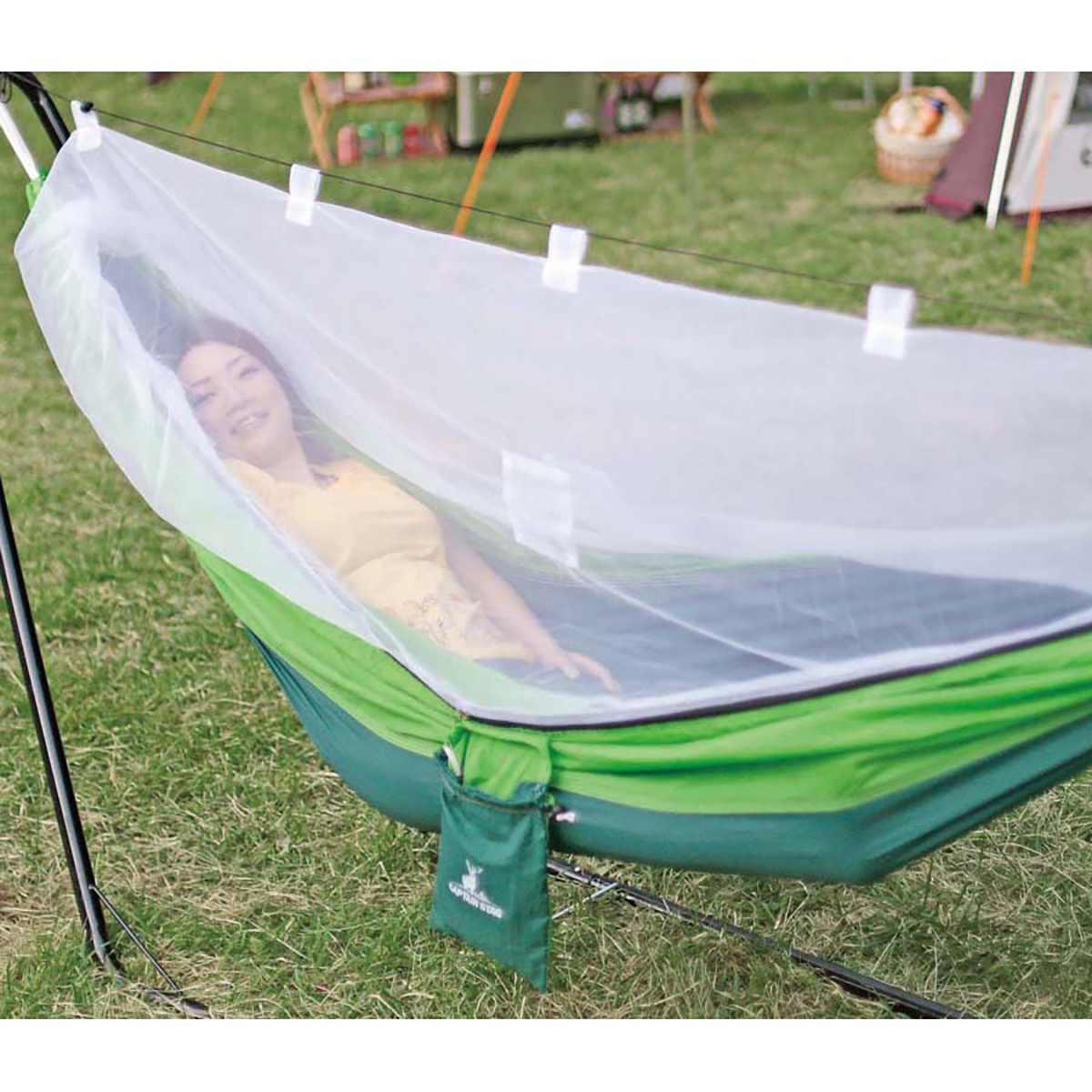 ホリディ モスキートハンモック(グリーン) - アウトドア・キャンプ用品