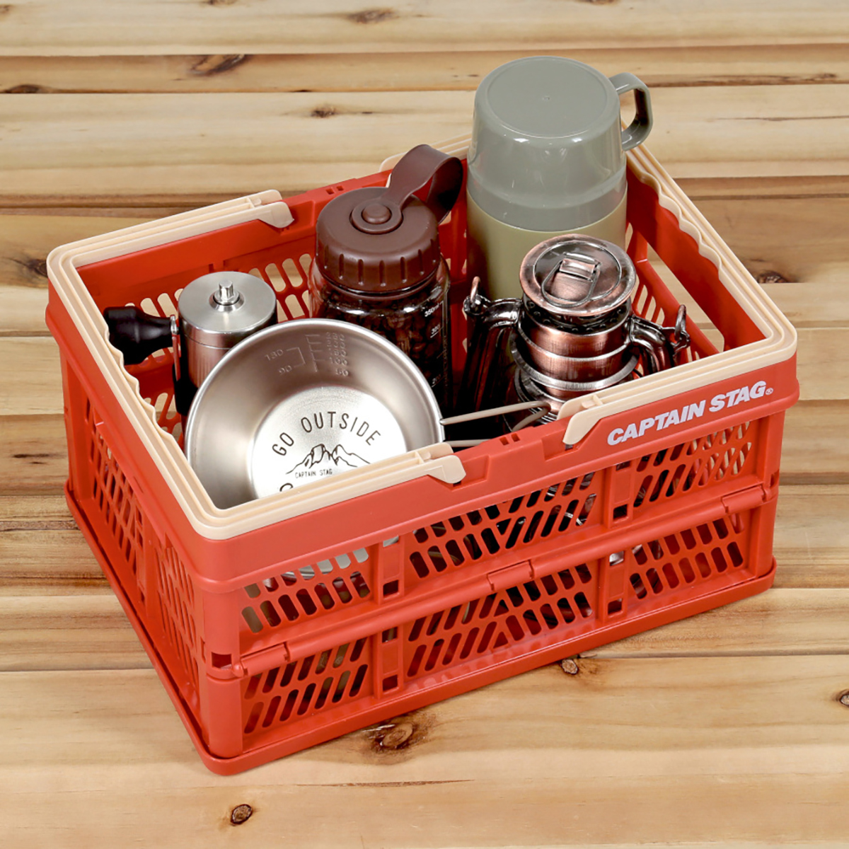 FDハンディコンテナ (S) レッド - アウトドア・キャンプ用品