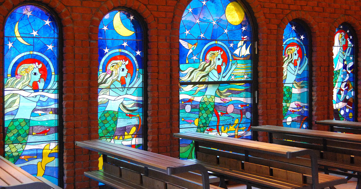 那須高原 藤城清治美術館チャペル | ステンドグラスバロック
