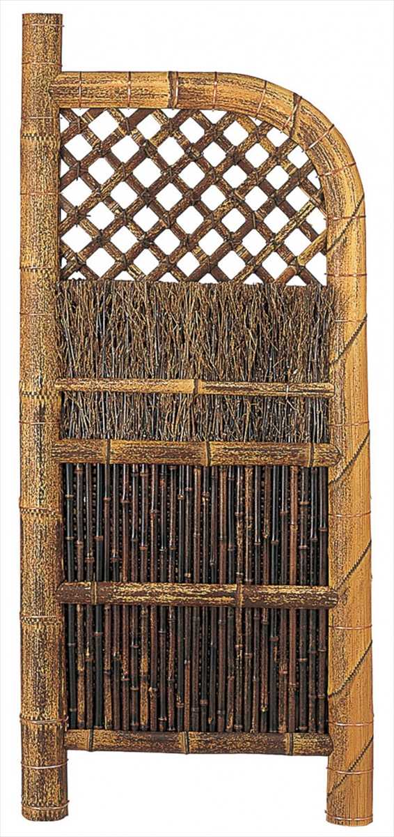 ブルーミングスケープ】竹垣・黒穂入虎玉袖垣 2尺 | 観葉植物