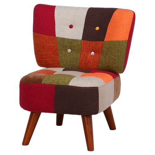 ソファ1p デイジー パッチワーク 不二貿易 ソファー オレンジレッド