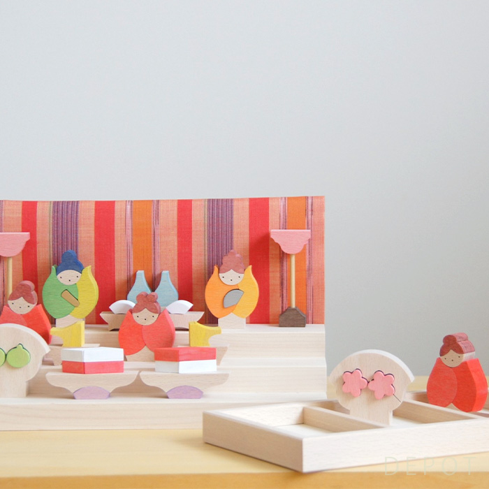 小黒三郎・ひな人形 KH422 【つぼみびな三段飾り（普通垂幕）】遊