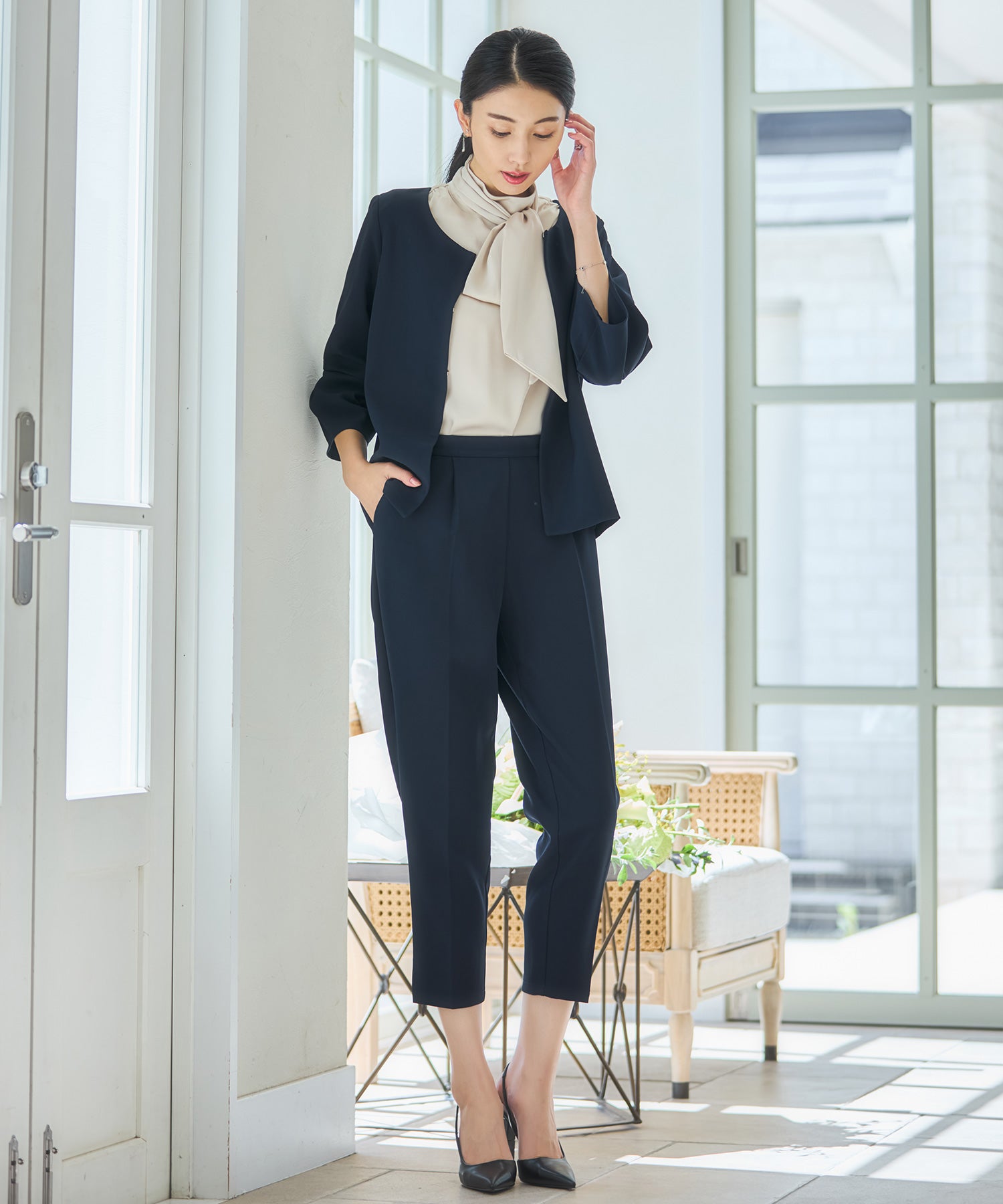 セットアップ レディーススーツ ジャケットdsz0124 ネイビー – [公式