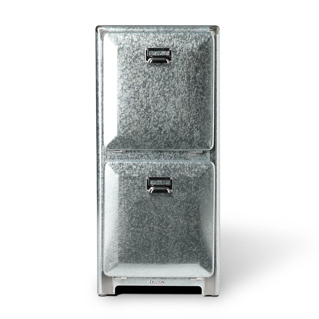 DULTON ONLINE SHOP | TRASH CAN DOUBLE DECKER GALVANIZED(GALVANIZED