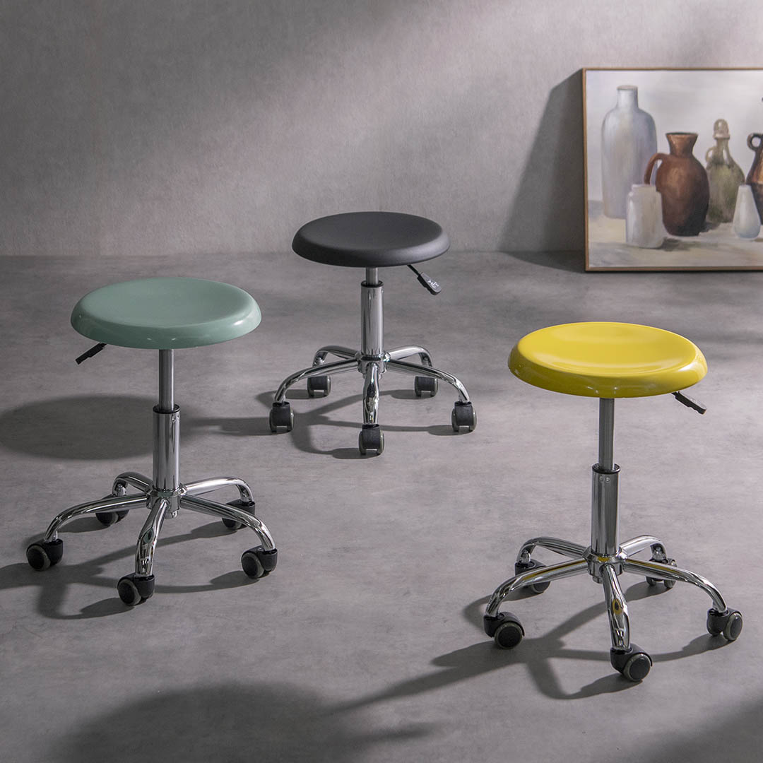 DULTON ONLINE SHOP | STEEL STOOL WITH CASTORS YELLOW(YELLOW): 家具