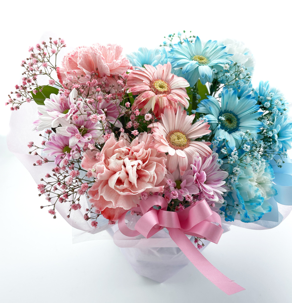 リニューアル、改装のお祝い花＞フラワーアレンジメント *ターコイズ