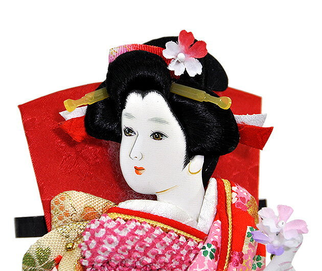 羽子板立台飾りセット【P6147】インターネット店限定販売 金彩花柄正絹