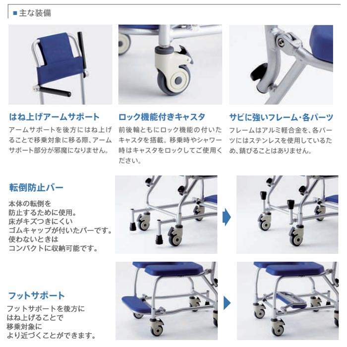 MiKi/ミキ】シャワーキャリー MSC-1 [入浴用いす] |介護用品卸センター