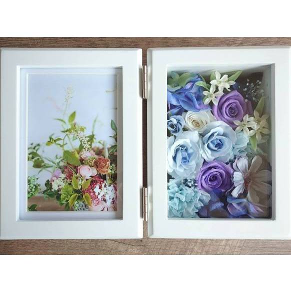 お取り寄せ オリジナルフラワー プリザーブドフラワーのフォトフレーム