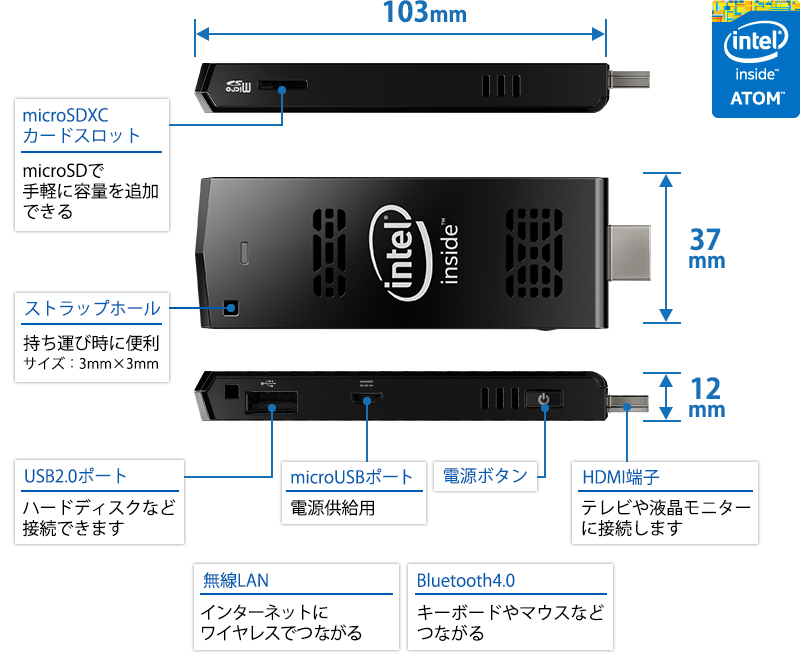 スティック型PC「インテル® Compute Stick」特集 | アイ・オー・データ