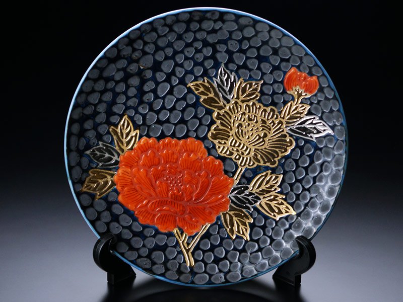 白皿 金飾陶里 第31集 石割金彩正角皿12枚⓶