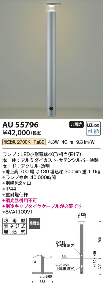 Koizumi コイズミ照明 LEDガーデンライト AU55796 | 商品紹介 | 照明