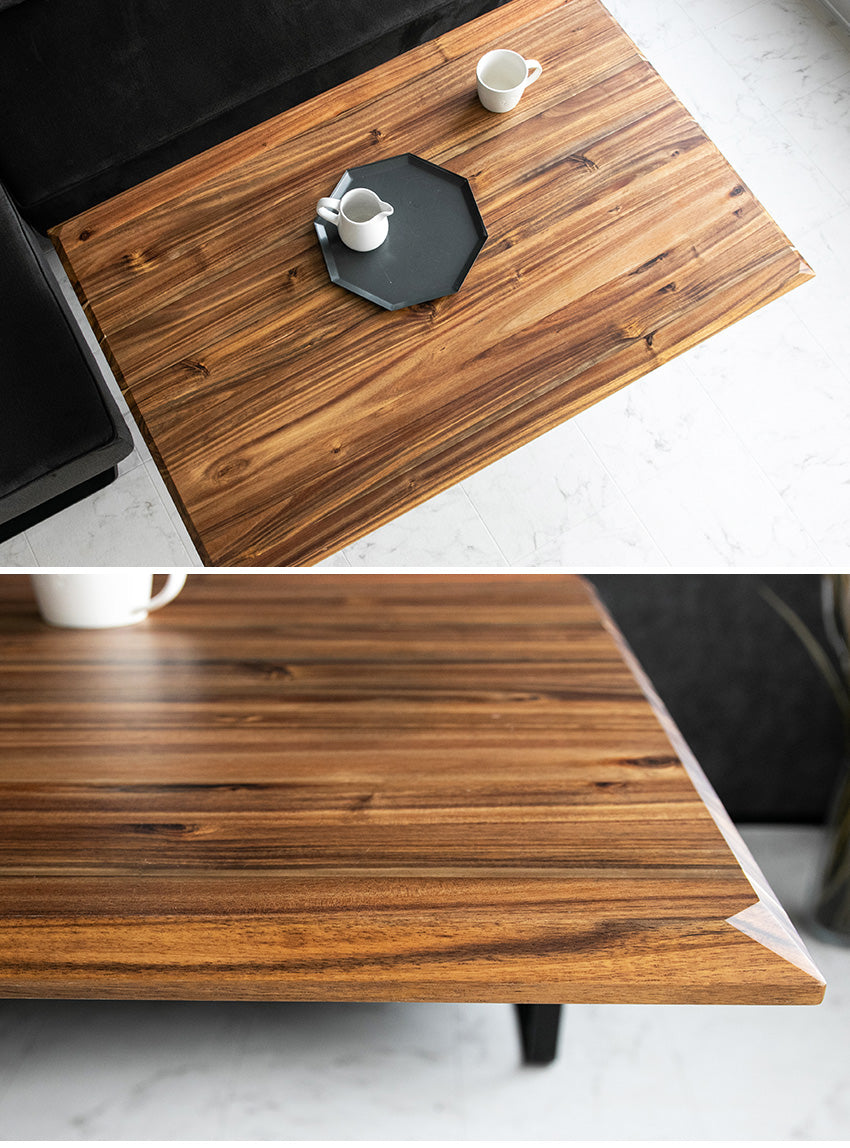 lushroom 昇降式テーブル 120×80cm アカシア 無垢材 ダイニング ミドル